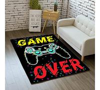 Tapis De Chambre Moderne Gamer Controller 3D Salon Antidérapant Graffiti Game Console Décoration Bleu Noir Violet Rose Tapis En Flanelle Pour Adolescent Enfant Garçon Homme (couleur 06,60_x_90_cm)