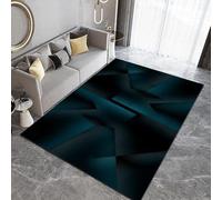 Tapis De Chambre, Rayures De Texture Géométrique Abstraite 3D, Tapis Imprimé, Tapis De Chambre en Mousse À Mémoire Douce, Facile À Nettoyer, sans Peluches 50 X 80 Cm /7508327058948