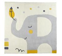 Tapis de chambre - SAUTHON - Babyfan - Gris - Carré - Uni - 110x110cm - Acrylique