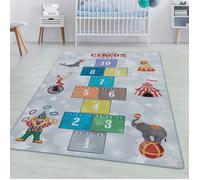 Tapis de chambre - SIMPEX - Cirque - Gris - 160 x 230 cm - 100% Polypropylène