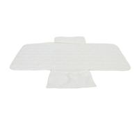 Tapis de Change Bébé Pliable Imperméable en Coton Blanc, Voyage Court | Compact et Facile à Nettoyer, Motif Mignon, Usage Maison ou Extérieur, Pratique pour Déplacements