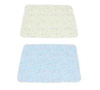 Tapis de Change Imperméable pour Nouveau-né, Lot de 2, Grand Format | Coton, Fibre Polyester et Eva, Respirant, Imprimé Cartoon, Usage Lit, pour Bébé