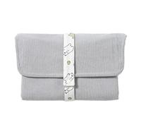 Tapis de changement de couche nervuré extrêmement doux avec envers en TPU imperméable, plan pliable dense, 31 x 20 cm, idéal pour le voyage