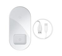 Tapis De Charge Sans Fil Visible Charge Rapide 15 W Certifiée Qi, Blanc