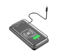 Tapis de chargement de voiture sans fil 15 W - Chargeur rapide - Tapis en silicone antidérapant et résistant aux chocs avec design découpé à faire soi-même pour console centrale ou boîte de rangement