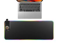 Tapis de chargement sans fil pour le bureau - 80 x 30 x 0,4 cm - 15 W - Tapis antidérapant avec tapis de souris RVB XXL 80 x 30 x 0,4 cm - Pour PC, ordinateur portable, bureau, bureau, maison