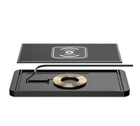 Tapis de chargeur de voiture sans fil - Base de charge rapide 15 W, silicone résistant à la chaleur, Qi mince avec fonction d'alignement automatique | Bloc d'alimentation pour tableau de bord pour