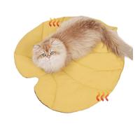 Tapis de chat - en forme de feuille, couche de coton toutes saisons | Tapis de chat imperméable des deux côtés avec rembourrage doux, matelas de lit confortable pour