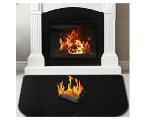 Tapis de Cheminée Anti Feu, Tapis de Protection Sol pour Cheminée, Tapis Ignifuge en Fibre de Verre pour Devant de Cheminee Poêle à Bois Barbecue Brasero Protection Contre Étincelles (152 * 70CM)