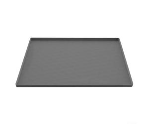 Tapis de chevet antidérapant en silicone pour protection contre les fuites et sécurité (65 x 60 cm, gris)
