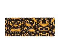 Tapis de clavier en caoutchouc 30,5 x 80 cm, imprimé scorpion doré WHJSHOP doux et épais pour protéger le bureau pour étude d'ordinateur de bureau