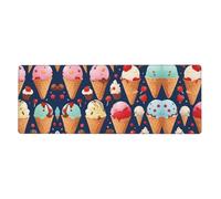 Tapis de clavier en caoutchouc 30,5 x 80 cm imprimé WHJSHOP Sweet Ice Cream imprimé doux et épais pour protéger le bureau pour bureau