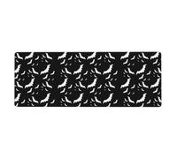 Tapis de clavier en caoutchouc 30,5 x 80 cm Motif chauve-souris volantes YYHHAOFA Halloween doux et épais pour protéger le bureau pour bureau