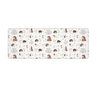 Tapis de clavier en caoutchouc 30,5 x 80 cm WHJSHOP Nature Lovely Hedgehog Lovers imprimés doux et épais pour protéger le bureau pour bureau