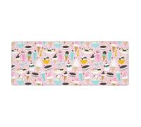 Tapis de clavier en caoutchouc doux et épais pour protéger le bureau - 30,5 x 80 cm - Motif WHJDPP Sweet Ice Cream