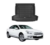 Tapis de Coffre 3D TPE Premium Compatible avec Citroen C5 2008-2017 | Bac de Protection de Coffre Intérieur antidérapant Revêtement de Coffre Bords Hauts pour Voiture Noir