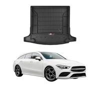 Tapis de Coffre 3D TPE Premium Compatible avec Mercedes CLA X118 Shooting Brake 2019-2022 | Bac de Protection de Coffre Intérieur antidérapant Revêtement de Coffre Bords Hauts pour Voiture Noir