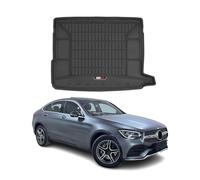 Tapis de Coffre 3D TPE Premium Compatible avec Mercedes GLC53 2015-2019 | Bac de Protection de Coffre Intérieur antidérapant Revêtement de Coffre Bords Hauts pour Voiture Noir