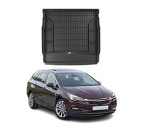 Tapis de Coffre 3D TPE Premium Compatible avec Opel Astra K Sports Tourer 2016-2022 | Bac de Protection de Coffre Intérieur antidérapant Revêtement de Coffre Bords Hauts pour Voiture Noir