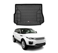 Tapis de Coffre 3D TPE Premium Compatible avec Range Rover Evoque 2011-2019 | Bac de Protection de Coffre Intérieur antidérapant Revêtement de Coffre Bords Hauts pour Voiture Noir