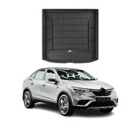 Tapis de Coffre 3D TPE Premium Compatible avec Reanult Arkana SUV 2019-2022 | Bac de Protection de Coffre Intérieur antidérapant Revêtement de Coffre Bords Hauts pour Voiture Noir