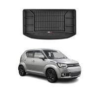 Tapis de Coffre 3D TPE Premium Compatible avec Suzuki Ignis 2016-2022 | Bac de Protection de Coffre Intérieur antidérapant Revêtement de Coffre Bords Hauts pour Voiture Noir
