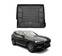 Tapis de Coffre 3D TPE Premium Compatible avec Volvo XC60 2017-2022 | Bac de Protection de Coffre Intérieur antidérapant Revêtement de Coffre Bords Hauts pour Voiture Noir