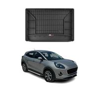 Tapis de Coffre 3D TPE Premium pour Ford Puma 2019 à 2023, Bac de Protection de Coffre Intérieur antidérapant, Revêtement de Coffre Bords Hauts pour Voiture, Noir