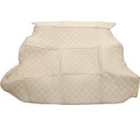 Tapis De Coffre Arrière Pour Honda Crv 2002-2006 En Cuir Microfibre Xpe Beige Avec Rebord Surélevé Motif Circulaire 3D