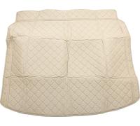 Tapis De Coffre Arrière Pour Honda Crv 23-24 Ev En Cuir Microfibre Xpe Beige Avec Rebord Surélevé Motif Circulaire 3D