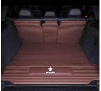 Tapis de Coffre Arrière pour Suzuki SX4 Hatchback 2007-2018, Bac de Protection Voiture, Bac de Coffre Protection, Imperméable, Tapis Cuir Résistant, Anti-Rayures,Backrest Style-C Coffee