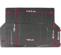 Tapis de coffre auto 108 cm x 140 cm Dino noir