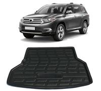 Tapis de Coffre Auto TPE pour Toyota Highlander 2009-2014, Tapis Caoutchouc TPE Protecter Accessoires Antidérapant et Étanche Moquette