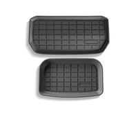 Tapis De Coffre Avant Et Arrière en TPE Accessoires D'intérieur Voiture Coussin Protection pour Tesla pour Modèle Y 2024 Imperméable(Front and Rear 2pcs)