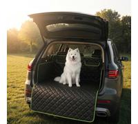 Tapis de Coffre Chien pour Porsche Panamera Turbo 2024-2026 | Boucles Indépendantes, Structure À 3 Couches, Rabat Allongé, Doubles Poches, Tapis Anti Boue, Surface Résistante Aux Rayures