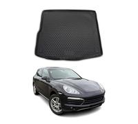 Tapis de Coffre Compatible avec Porsche Cayenne 2010-2016 en Caoutchouc TPE 3D Noir 1Pcs
