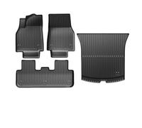 Tapis De Coffre De Voiture Tapis Sol pour Cargo Liners Tous Temps Coffre Dossier Accessoires pour Tesla pour Modèle pour Y pour Lancement pour Juniper 2025(4piece)