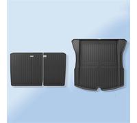 Tapis de Coffre en Caoutchouc Tapis Protection Dossier Siège Voiture Doublure Coussin Anti-Coup Pied pour Tesla pour Model 3 pour Highland 2024(Type C)