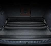 Tapis de Coffre en Couverture de Tapis pour Genesis G80 EV 2023 2024 2025, Protection Cuir Tous Temps Tapis, Protection Coffre Accessoire,H-Black Beige