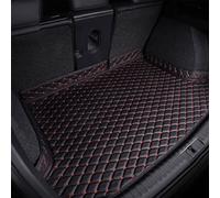 Tapis de Coffre en Cuir de Voiture pour Peugeot 3008 2013-2023, Tapis de Protection de Cargaison de Revêtement de Coffre Tapis Antidérapant Résistant Aux Rayures Accessoires,Black~Red
