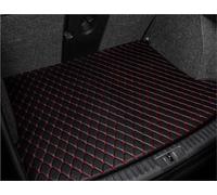 Tapis De Coffre en Cuir pour Mercedes pour Benz Classe GLC 2015-2020, X253, Doublure Chargement, Housse Protection Tapis Coffre Voiture(Black red-1pcs)