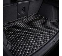 Tapis de Coffre en Cuir pour Nissan X-Trial T33 7-Seater 2022-2024, Protection Tapis Imperméable Coffre Anti Rayures AntidéRapant Intérieur Accessoires,Black-White