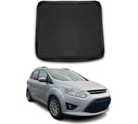 Tapis de coffre pour Ford C-Max 2010-2019 Caoutchouc TPE Noir