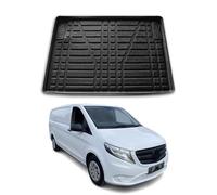 Tapis de Coffre pour Mercedes Vito W447 2014-2025 en TPE Noir