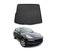Tapis de Coffre pour Porsche Cayenne 2010-2016 en caoutchouc TPE 3D Noir 1Pcs