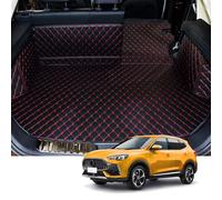 Tapis De Coffre pour Renault Clio The 4th 2012-2019, Bac De Coffre, Bac De Protection, avec Bords RelevéS RéSistant ImperméAble Et AntidéRapant Protection,B-Black+Red
