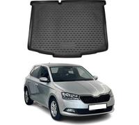 Tapis de coffre pour Skoda Fabia 2014-2021 Caoutchouc TPE noir