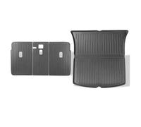 Tapis De Coffre pour Tesla pour Model Y, Protection Anti-Coups De Pied pour Dossier De Siège Arrière, Intérieur De Voiture (2021-2024) Tapis De Sol(Noir 3)