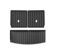 Tapis De Coffre Tapis De Sol Voiture 3D TPE Doublure Coffre Accessoires Dossier Noir pour Explorer 4WD 6 Sièges 2020 - 2025(Trunk and backrest)