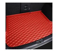 Tapis De Coffre Voiture pour Lincoln pour Navigator 2018-2022 pour Aviator Corsair 2020 2021 2022 Tapis de Coffre intérieur en Cuir synthétique personnalisé(Red,for Aviator)